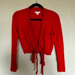 Athleta red grace ballerina wrap sweater